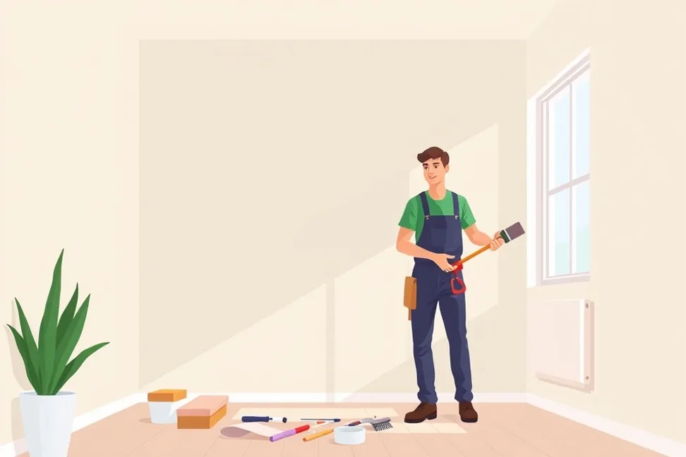 Intérieur rénové après travaux de peinture à Plan-de-Cuques